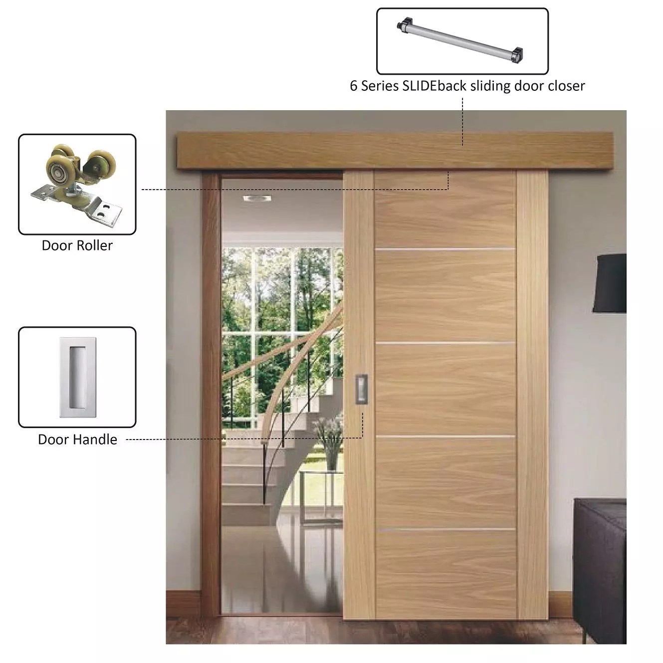 Wooden slide door