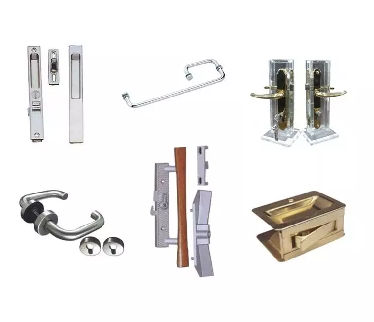Lever handle, storm door handle, sliding door handle, flush mount handle