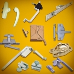 Window handle, hinge, sash lock, window stay