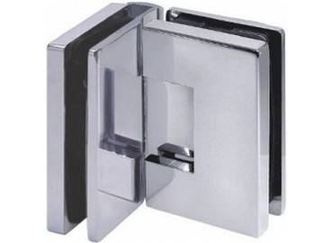 황동 커버 포함 조절 가능한 유리 경첩 - 조절 가능한 유리 경첩 - 사각 코너 시리즈