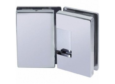 황동 커버 포함 조절 가능한 유리 경첩 - 조절 가능한 유리 경첩 - 사각 코너 시리즈