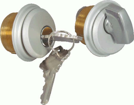 Cilindros de fechadura com chave e botão de polegar