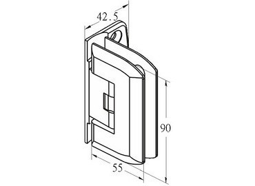 유리 경첩, #GHA-30E-GTWOF