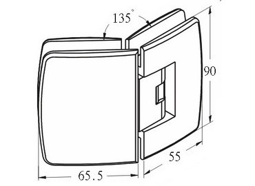 유리 경첩, #GHA-30R-135