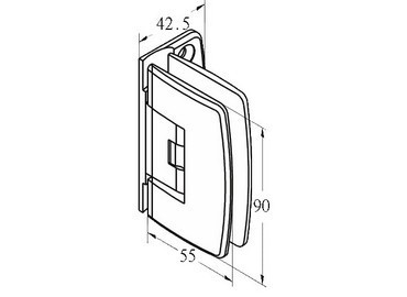 กระจกบานพับ, #GHA-30R-GTWOF
