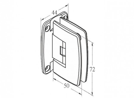 บานพับกระจก, #GHA-40R-GTW