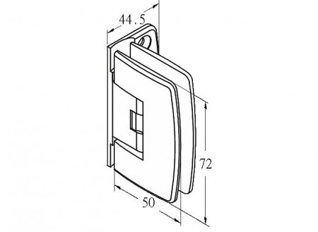 บานพับกระจก, #GHA-40R-GTWOF