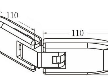 Glass Hinge, #GHA-60E-135