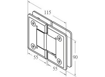 Bản lề kính, #GHA-70C-180