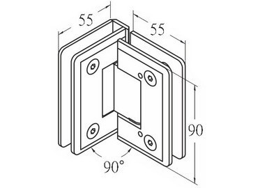 บานพับกระจก, #GHA-70C-90