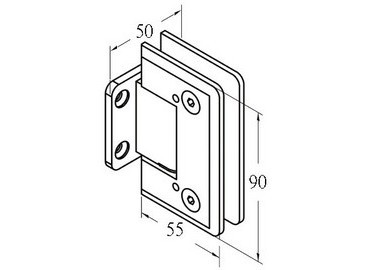 유리 경첩, #GHA-70C-GTWSP