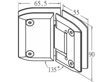 유리 경첩, #GHA-70E-135