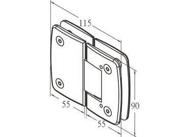 유리 경첩, #GHA-70R-180