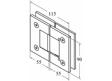 Glass Hinge, #GHA-70S-180