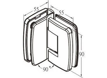 Salamin Hinges, #GHA-71R-90