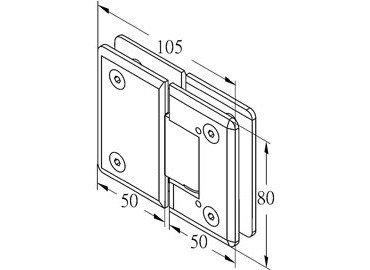 ガラスヒンジ、#GHA-80C-180