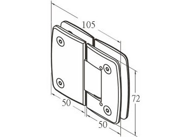 مفصلة زجاج، #GHA-80R-180