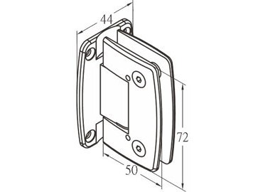 مفصلة زجاجية، #GHA-80R-GTW