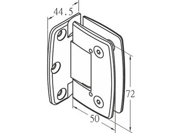 ガラスヒンジ、#GHA-80R-GTWOF