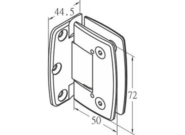 บานพับกระจก, #GHA-80R-GTWOF