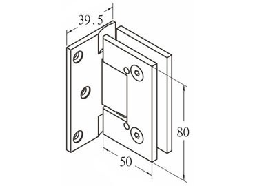 مفصلة زجاجية، #GHA-80S-GTWOF