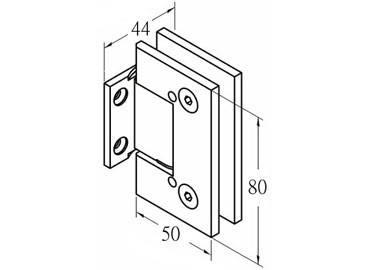 บานพับกระจก, #GHA-80S-GTWSP
