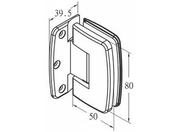 ガラスヒンジ、#GHA-81R-GTWOF