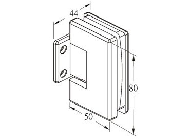 บานพับกระจก, #GHA-81S-GTWSP