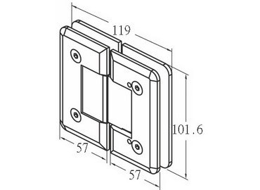 Salamin Hinge, #GHA-90C-180