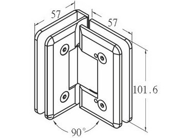 บานพับกระจก, #GHA-90C-90