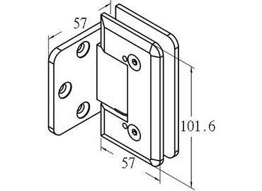 Glass Hinge, #GHA-90C-GTWOF