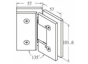 Bisagra de vidrio, #GHA-90S-135