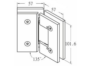 บานพับกระจก, #GHA-90S-135