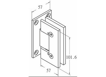 บานพับกระจก, #GHA-90S-GTW