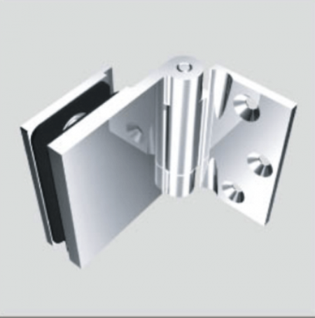 Glass Free Hinge, Glass to Wall, Inswing, 90 degree