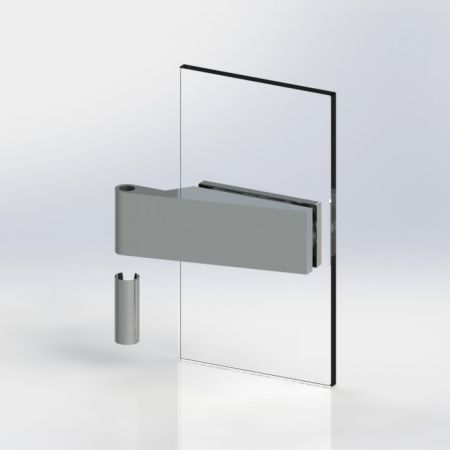 Frameless glass door hinge
