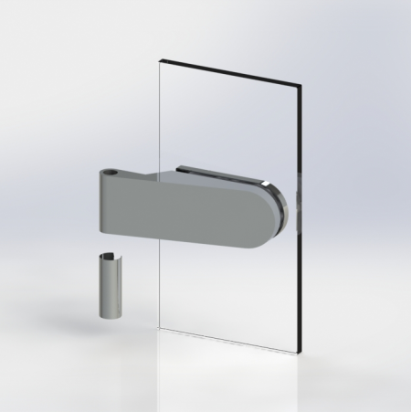 Frameless glass door hinge