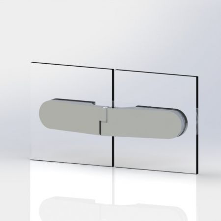 Scharnier voor glazen deur zonder frame