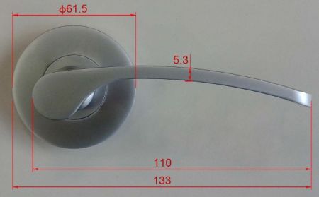 Manija De Puerta De Aluminio Anodizado FRELAN: Estilo Redondo En Satinado, Incluye Husillo