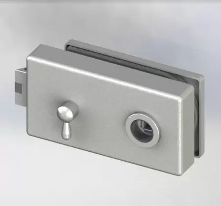 Glass Patch Lock, Square Type, Lever Switch Function