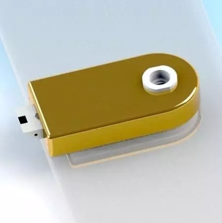 Glass Patch Lock, dummy type - Glass Door Lock with mechanical latch and radius cover