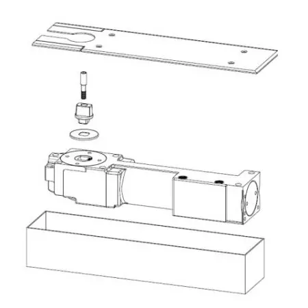 Floor hinge for max. 300 kg door - Heavy Duty Slim body Floor Spring