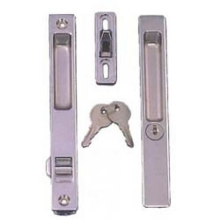 Flush sliding door handle - Flush sliding patio door handle set, with key lock.