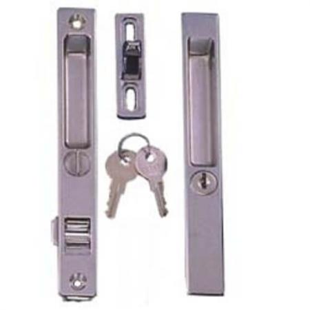 Flush sliding door handle - Flush sliding patio door handle set, with key lock.