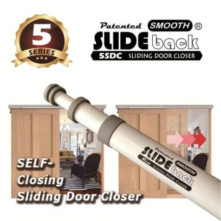 5 Series SLIDEback Zamykacz Drzwi Przesuwnych - Zamykacz drzwi przesuwnych samo zamykający, SLIDE back