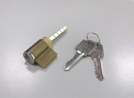 Rim Cylinder with finish satin nickel over brass - Cylinder for hinged patio door handle set with finish satin nickel over brass