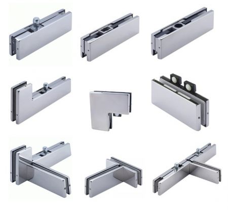 Glass Patch Fitting - Glass patch fitting fixed at the corners of glass