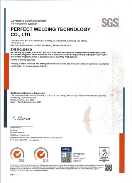 Chứng chỉ AS9100&ISO9001