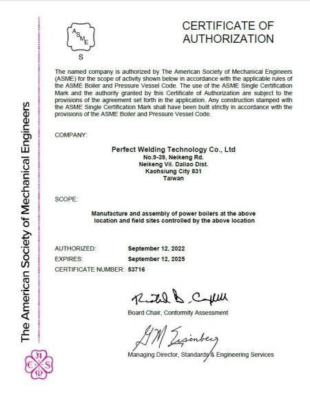 ASME-S-Zertifikat