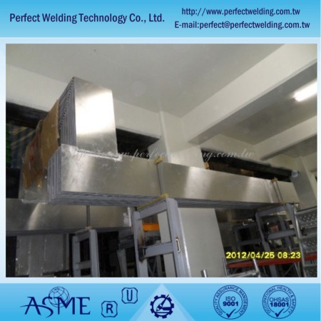 銅箔工場におけるアルミニウム合金溶接導電棒システムの部分構造
